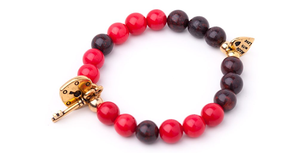 Návod na výrobu náramku s korálem a brekciovým jaspisem