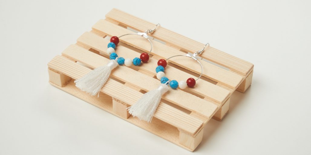 Návod na výrobu boho náušnic s broušenými minerály 6