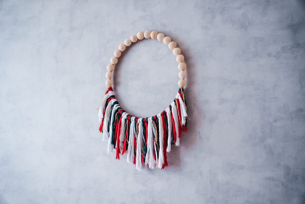 Vánoční věnec s třásněmi