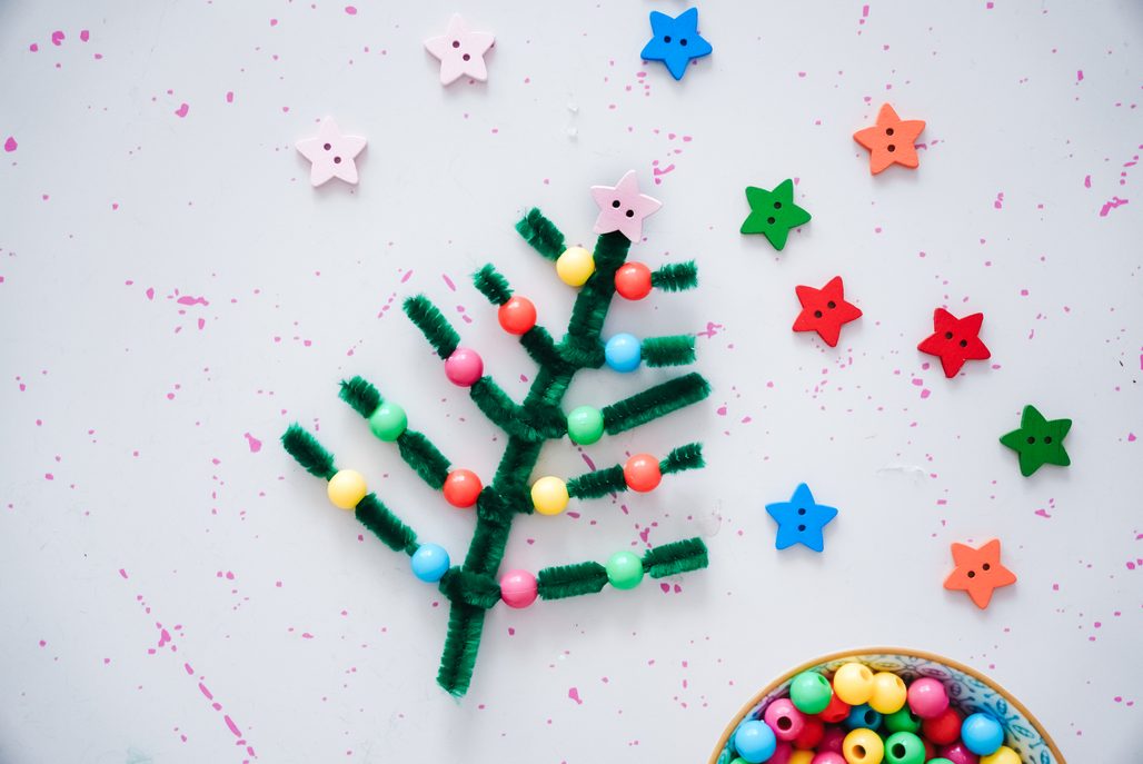 Vánoční stromeček ze žinylkových drátků