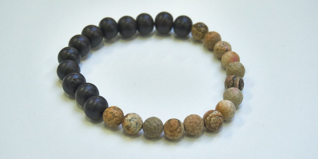 Návod na výrobu pánského náramku s jaspisem a palisandrem