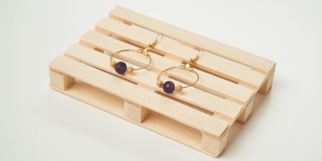 Návod na výrobu boho náušnic s broušenými minerály 5