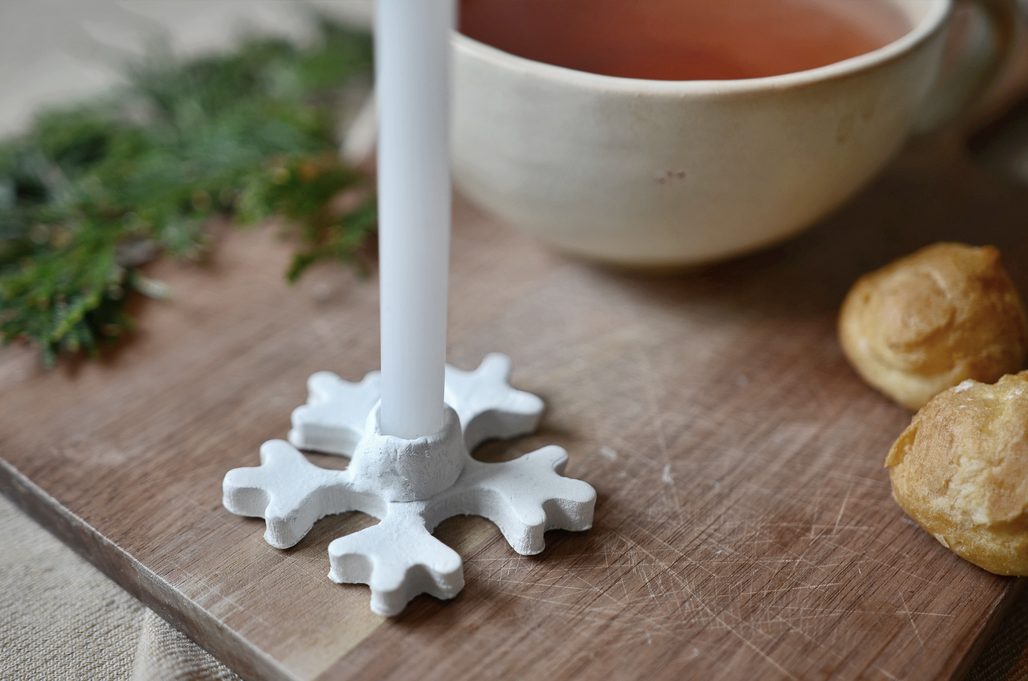 Návod na výrobu svícnu z vločky