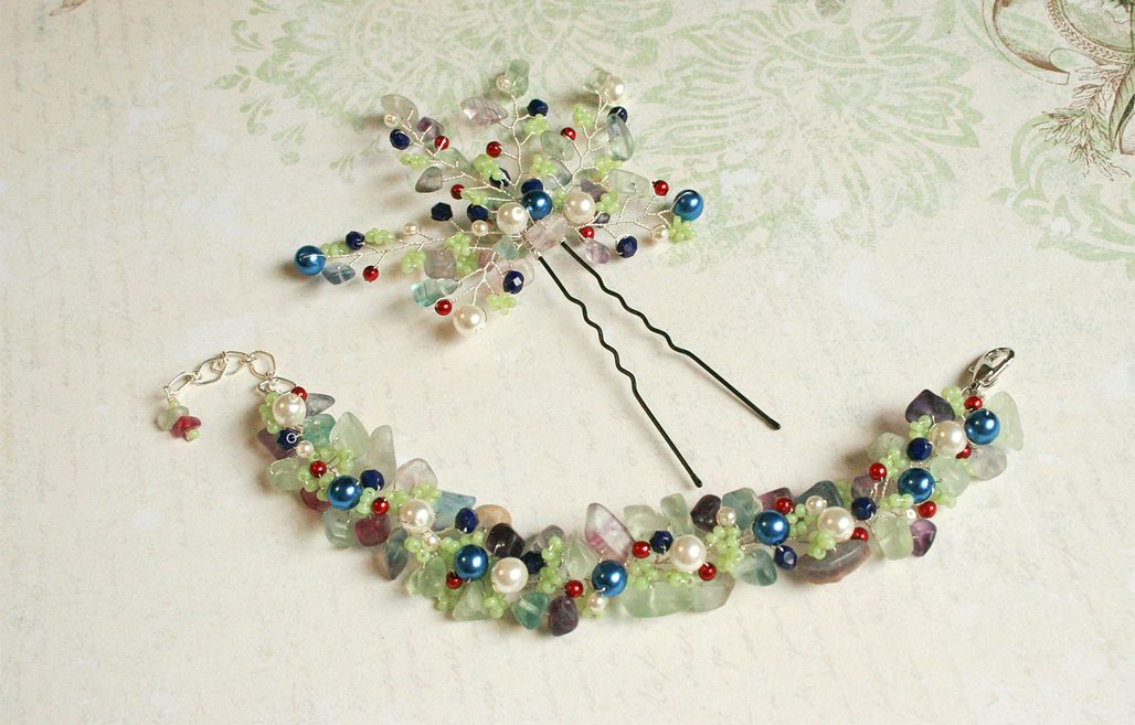 Návod na výrobu svatebních drátkovaných spon do vlasů