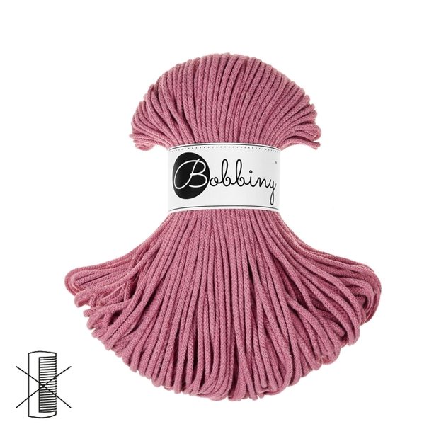 Manumi Macramé cord 5mm dark pink-purple