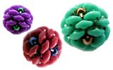 Acrylic core beads for beading around a bead