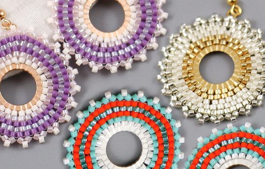 Návod na výrobu náušnic kruhy z Miyuki