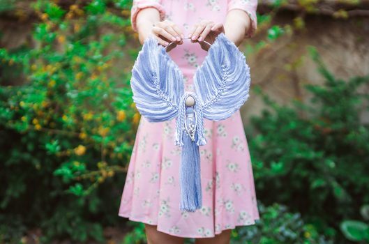 Návod na výrobu macramé andělky na kruhu