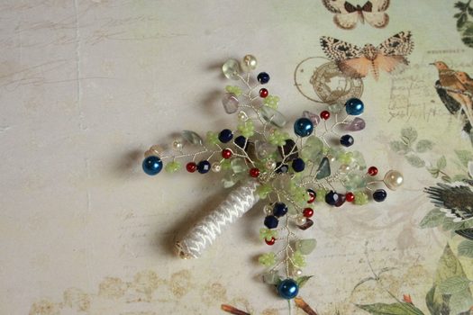 Návod na výrobu svatební drátkované brože