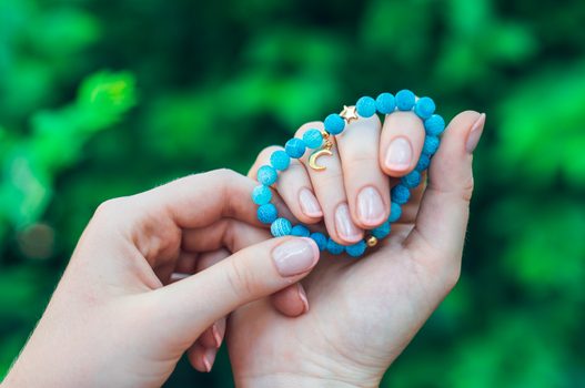 Návod na výrobu náramku s achátem a letní noční oblohou