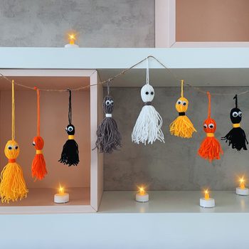 Girlanda s Halloweenskými postavičkami - strašidýlky