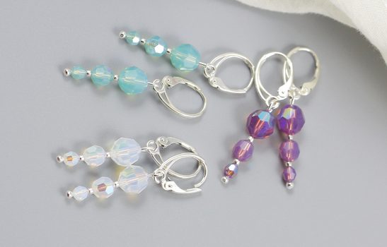 Opálové SWAROVSKI náušnice