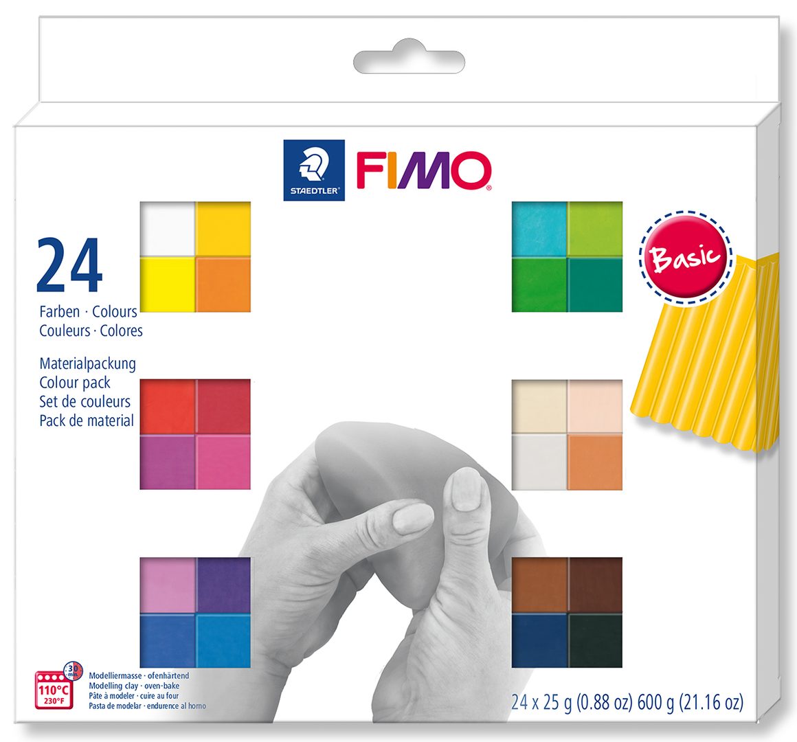 Staedtler FIMO Professional Polymer Clay - Artist Oven Bake Clay for  Jewelry, Sculpting, Modelling, White, 1 Lb Block, 8041-0