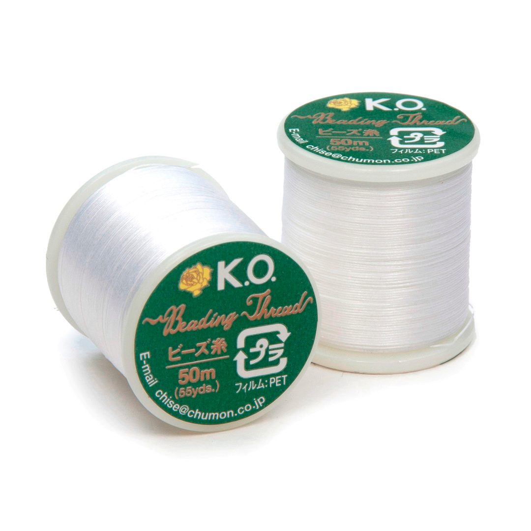 WHITE Nymo Thread, Size 00 Very Fine Nylon Beading Thread-Th