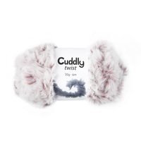 Decorative fuzzy yarn 6m white-burgundy | Manumi.eu