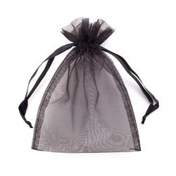 Organza bag 120x80mm black Manumi.eu