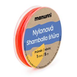 Nylonová šňůrka na Shamballa náramky 1 mm/5m červená č. 21