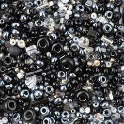 PRECIOSA mix de mărgele rocaille negre