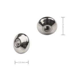 Distanční kroužek z chirurgické oceli rondelka 5 x 2,5 mm