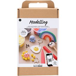 Creative modeling kit made of self-hardening clay