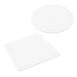Set of 2 pegboards for ironing beads large circle and square