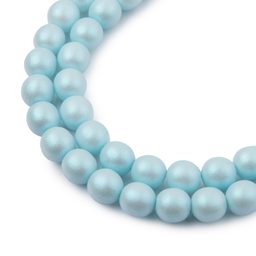 Czech Pressed Beads Manumi 8 mm pearl blue