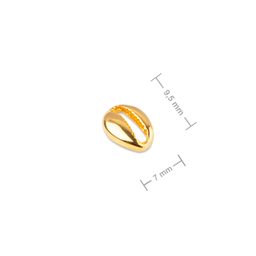Manumi spojovací díl mušle 9,5x7 mm pozlacený