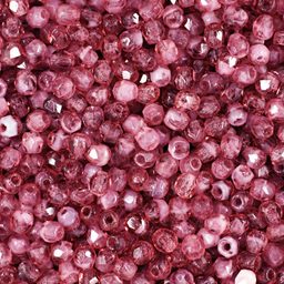 Manumi české broušené korálky 3 mm Pearl Fuchsia