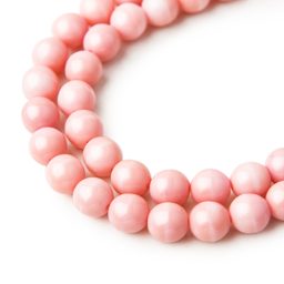 Manumi české sklenené stláčané guľôčky Light Rosaline 8mm č.51