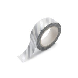 Washi tape with stripes 10m light grey