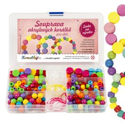 Set of acrylic beads for children