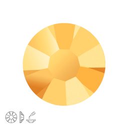 Preciosa MC nalepovací šatónová ruže MAXIMA SS20 Crystal Aurum