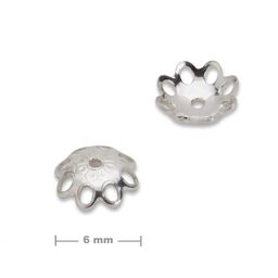 Stříbrný bižuterní kaplík 6 x 1 mm