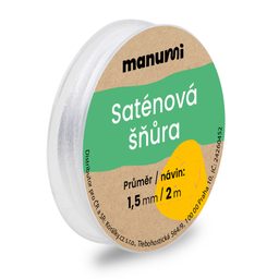 Nylonová saténová šňůra 1,5mm/2m White