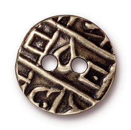 TierraCast knoflík Round Coin staromosazný