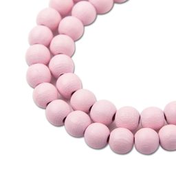 Manumi czech wooden beads 8 mm pink