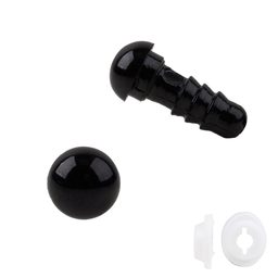 Očička na výrobu hračiek ⌀6 mm s bezpečnostným uzáverom čierna