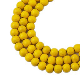 Manumi české drevené koráliky 6 mm žlté