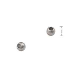 Korálek z chirurgické oceli 2 mm stardust matný