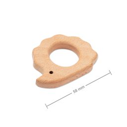 Wooden teether hedgehog 58mm