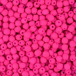 Glass fire polished beads 3mm Neon Pink