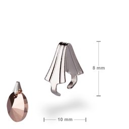 Stainless steel 316L pendant bail 10x8mm