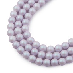 České stláčané korálky Manumi 6 mm pearl violet