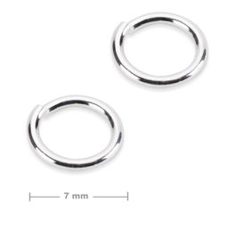 Strieborný spájací krúžok 7 mm č.559