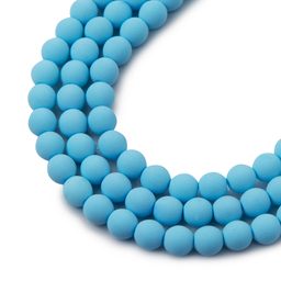 České stláčané korálky Estrela BONDELI 6 mm soft blue