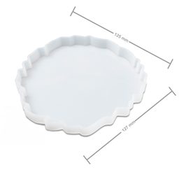 Matriță de silicon pentru turnarea rășinii de cristal tăviță 127x125x12mm