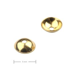 Kaplík z chirurgické oceli 5 mm v barvě zlata