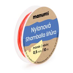 Nylonová šňůrka na Shamballa náramky 0,5 mm/10m červená č. 6