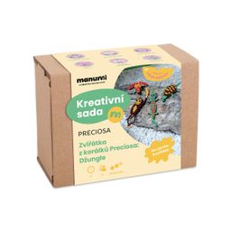 Manumi kreatívna súprava na výrobu zvieratiek z korálikov Preciosa s motívmi džungle