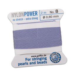 Griffin nylonová nit Nylon power s jehlou 0,8 mm/2 m fialová